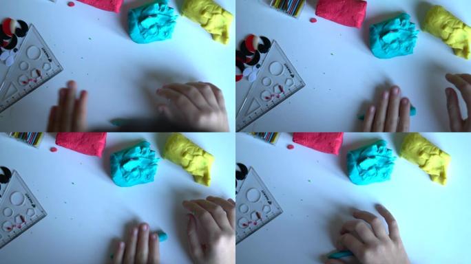 儿童手用模型粘土或橡皮泥制作玩具人物