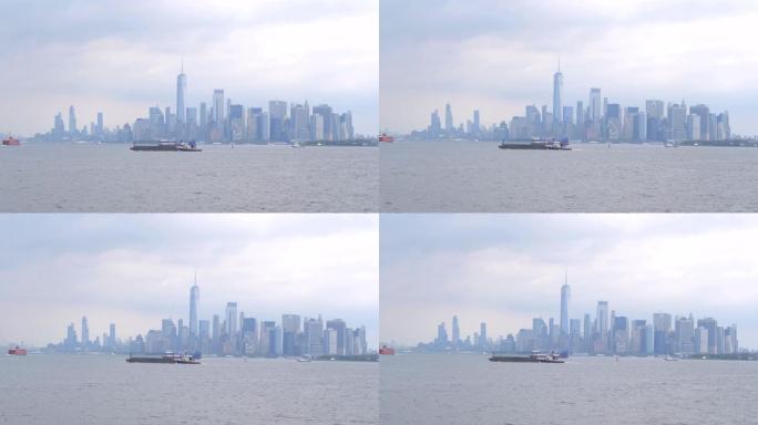 4k慢动作60fps的纽约曼哈顿全景