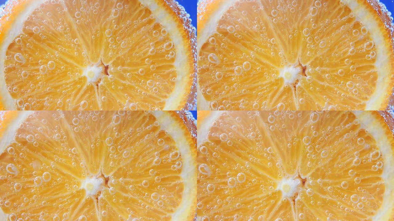 橙色水果，柑橘维生素，适当的营养，饮食，新鲜果汁。背景纹理水果。关闭明亮多汁的水果，选择性聚焦