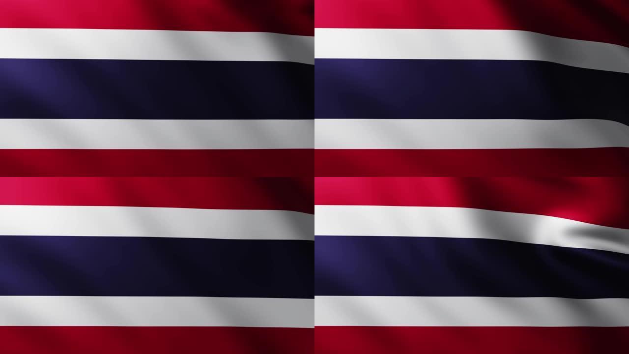 泰国大旗全屏背景随风飘扬