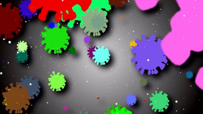 冠状病毒细胞背景特效MG卡通动态动画