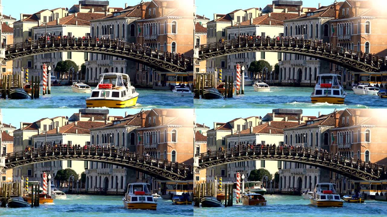 带有学院桥的威尼斯大运河