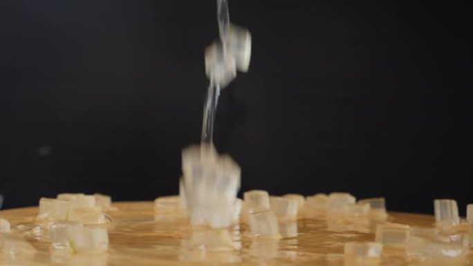 芦荟落水慢动作使用食物胶质饮品饮料材料晶