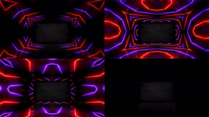 紫色霓虹灯led VJ活动音乐会标题演示音乐视频显示派对抽象循环