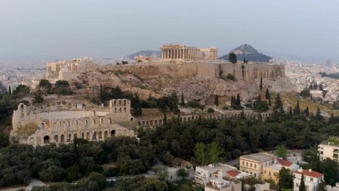 雅典古城堡卫城鸟瞰图