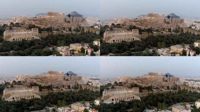 雅典古城堡卫城鸟瞰图