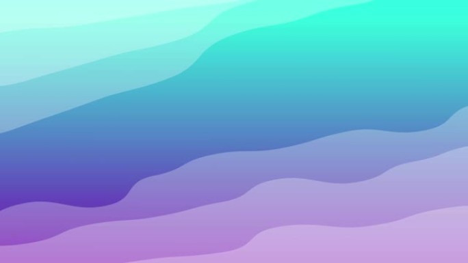 蓝色和紫色霓虹灯流动的液体波抽象运动背景。无缝循环。视频动画超高清4K 3840x2160