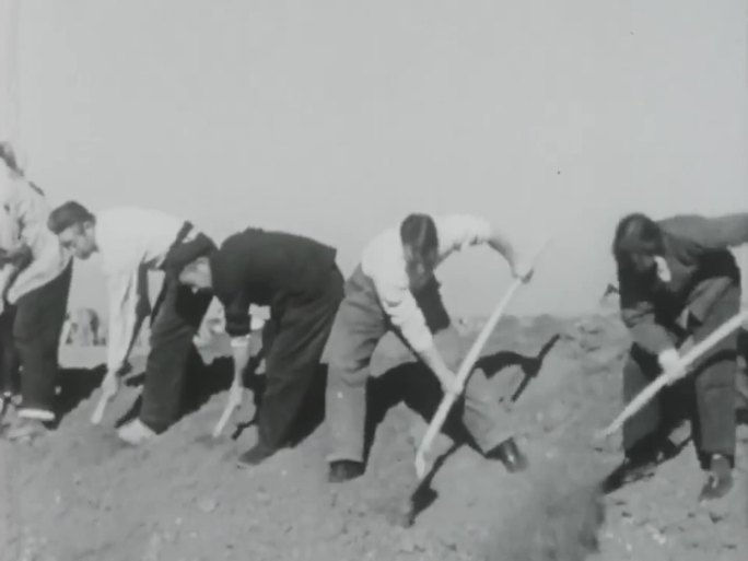 60年代 农村 集体劳动 修水利 水库
