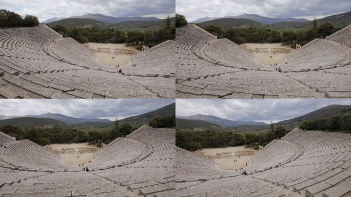 埃皮达龙的古代剧院，圆形剧场的旧遗址-Argolis/Peloponnes，希腊