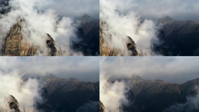 开普敦附近高山上空的云景