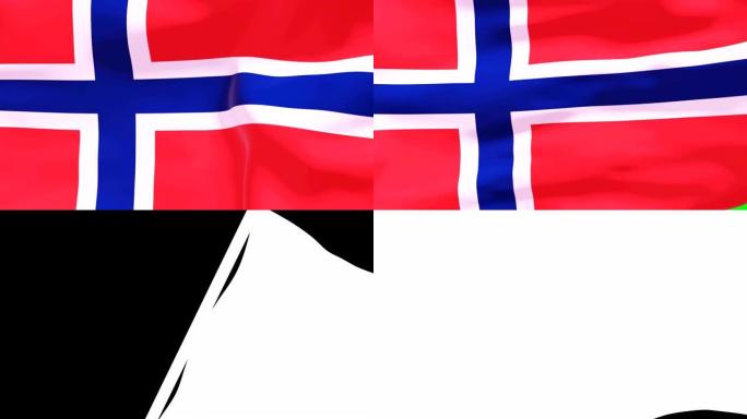擦除挪威过渡旗4K 60fps