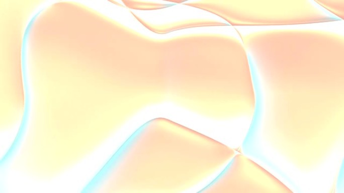 全息珠光运动液体背景。虹彩迷幻丝滑液体涂料。3d渲染循环动画。