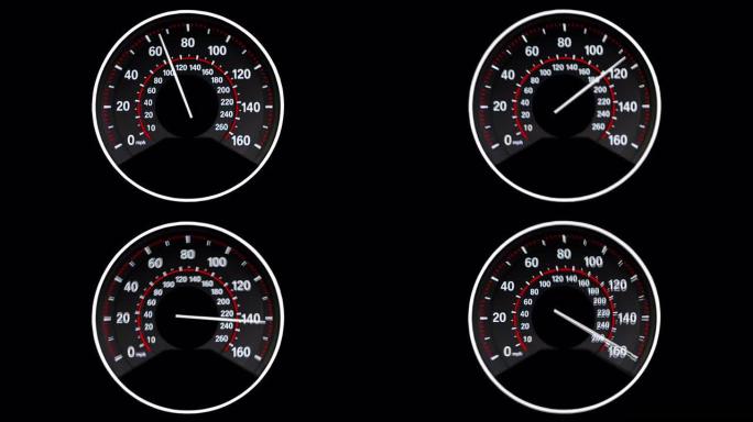 速度计通过齿轮达到最大速度，并限制在160英里/小时 -- 随着速度的加快而振动