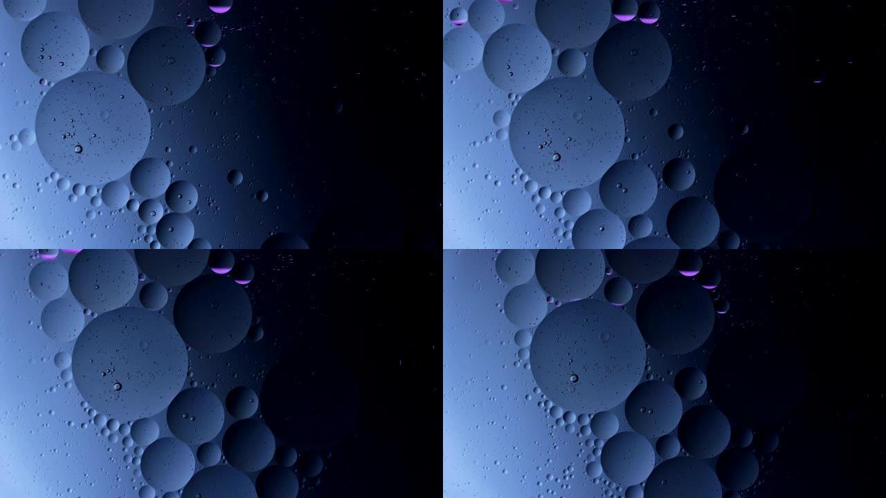 彩色油泡高级泡泡粒子动画抽象色彩渲染