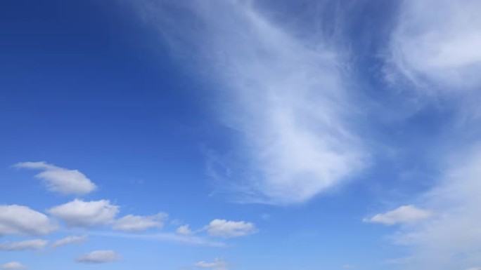 日本4k分辨率镜头中蓝天和云的延时