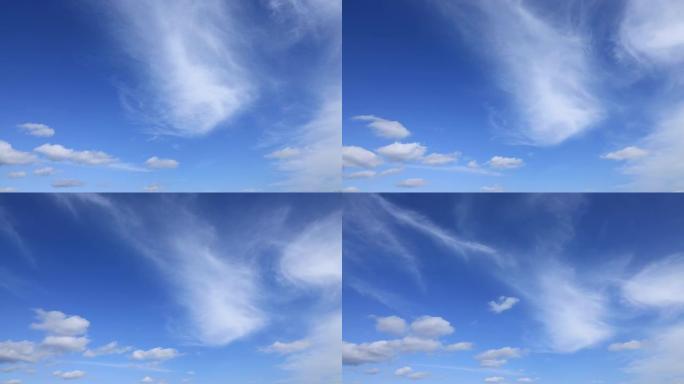 日本4k分辨率镜头中蓝天和云的延时