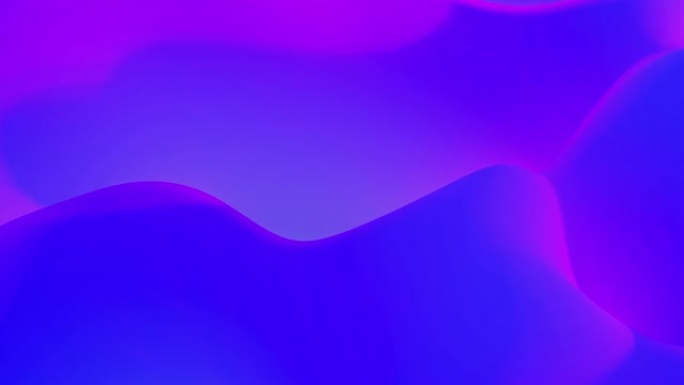 4k无缝环路，带有抽象流体蓝紫色梯度，内部辉光波浪形表面。美丽的颜色梯度作为抽象的液体背景，流畅的动