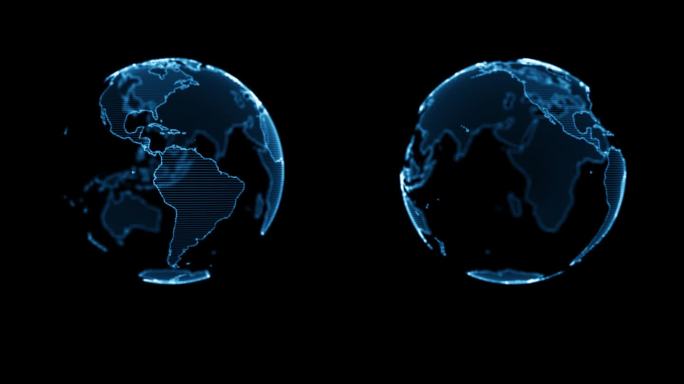 全息投影镂空地球 循环 带透明通道