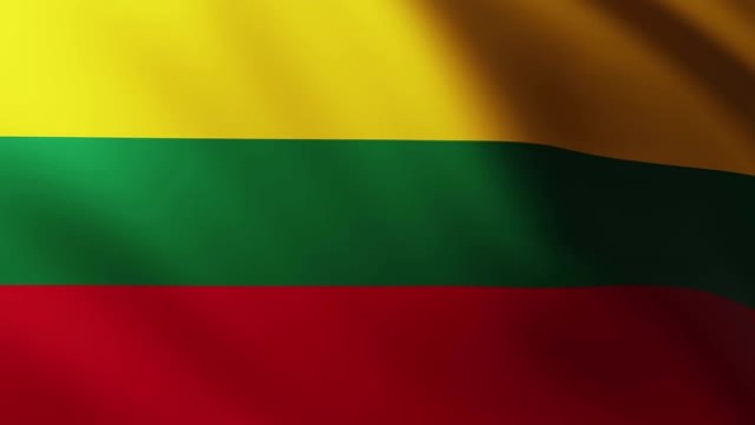 大型立陶宛国旗背景随风飘扬