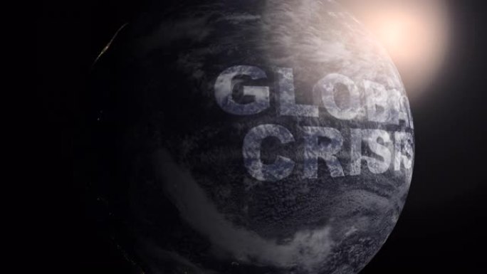 地球上的全球危机地球旋转动画三维地球旋转
