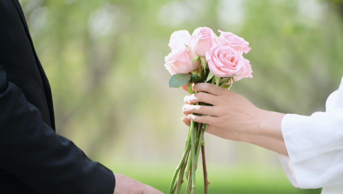 送给女生玫瑰花 情人节 七夕 求婚