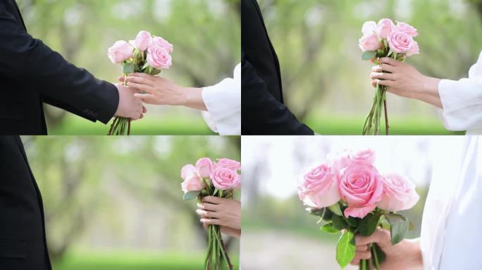 送给女生玫瑰花 情人节 七夕 求婚