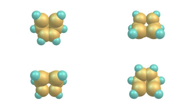 旋转绝缘Barrelene分子视频