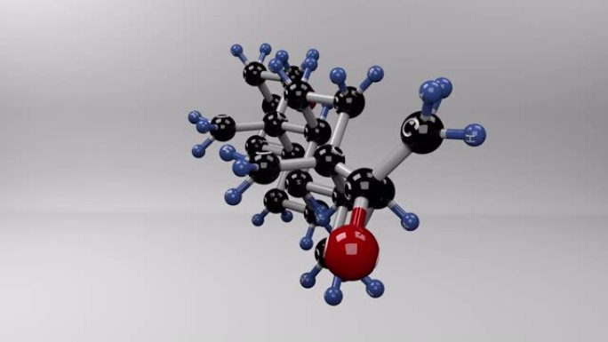 育孕酮分子。结构分子背景