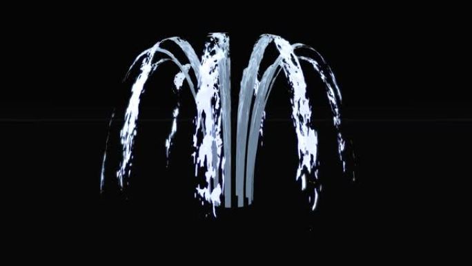 阿尔法马特完美循环喷泉的3d渲染