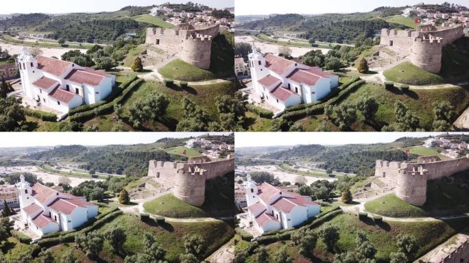 格拉卡修道院和要塞地标的鸟瞰图