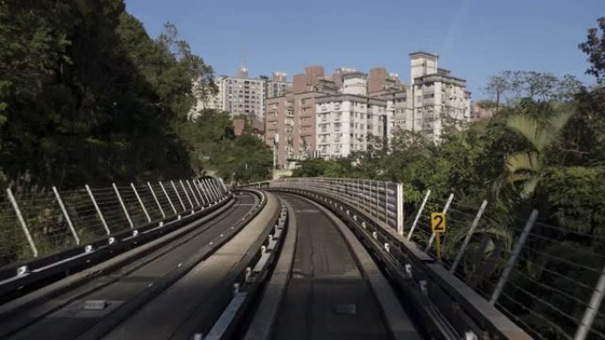 台湾台北市通过单轨电车4k时间流逝