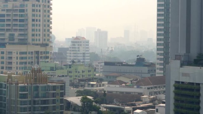 泰国曼谷亚洲城市的空气污染和烟雾