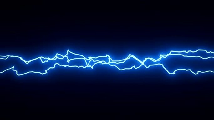 电力蓝色线条特效闪电通道三维动画