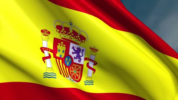 西班牙-旗帜- 4K -环路