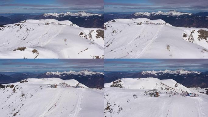 在法国大Massif滑雪区滑雪的人