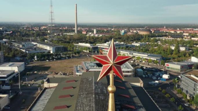 德国莱比锡苏联共产主义时代的红宝石星象征