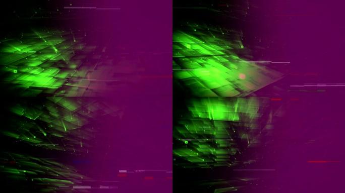 3D绿色激光与绿色点和紫色滤光片形成正方形