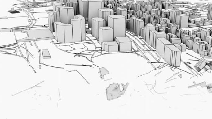 3D城市的动画外观