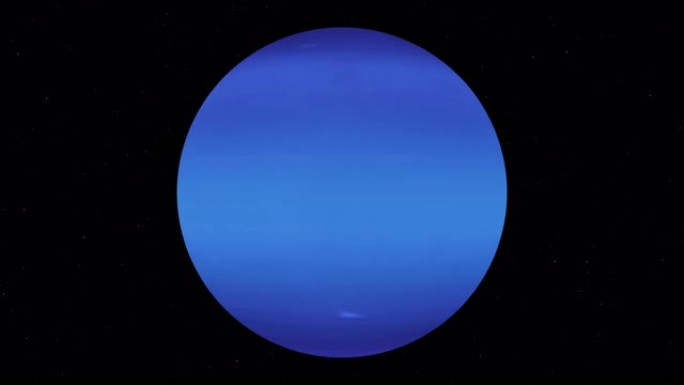 海王星行星转动蓝色圆球视频素材合成