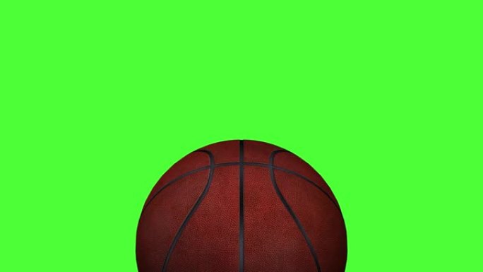 绿色背景上的动画篮球