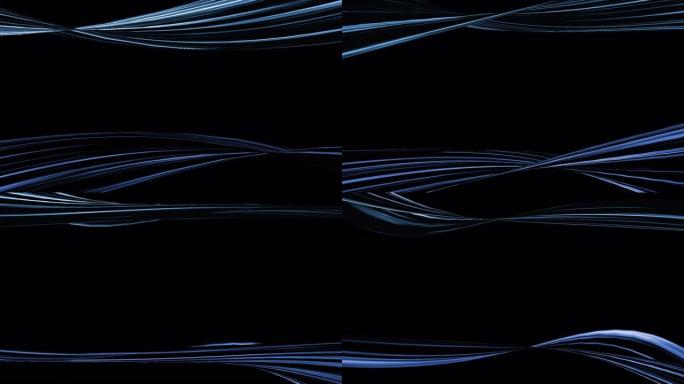 4k动画抽象背景和复制空间，连接未来概念的技术。霓虹灯纹理的光是黑色背景上的慢动作抽象形状。用于混合