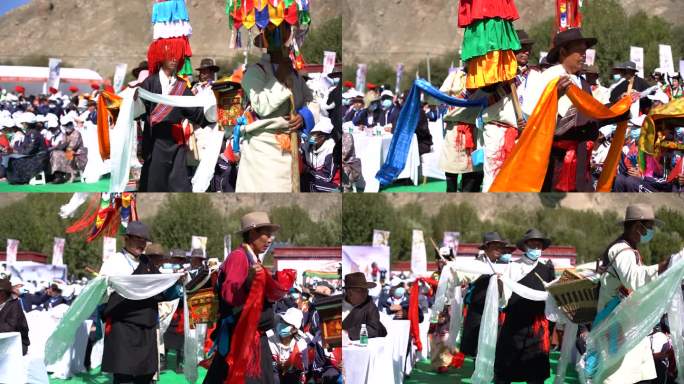 高原节目 藏族节目 藏族小孩 藏族老人