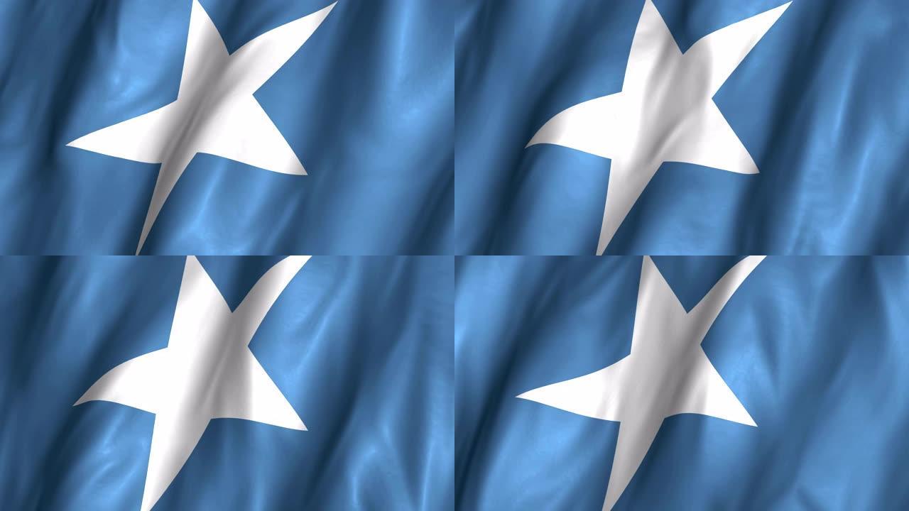 索马里挥舞着国旗4K