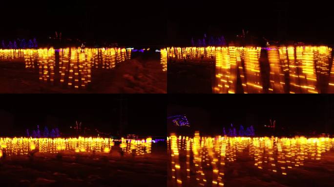 海东市乐都区 城区年味 灯光艺术节 航拍