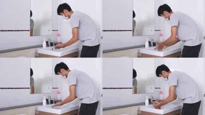 人用清洁手洗来消毒新型冠状病毒肺炎病毒。