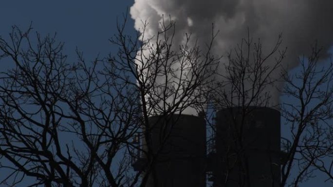 德国柏林环境印象航拍烟囱环保工厂全球变暖