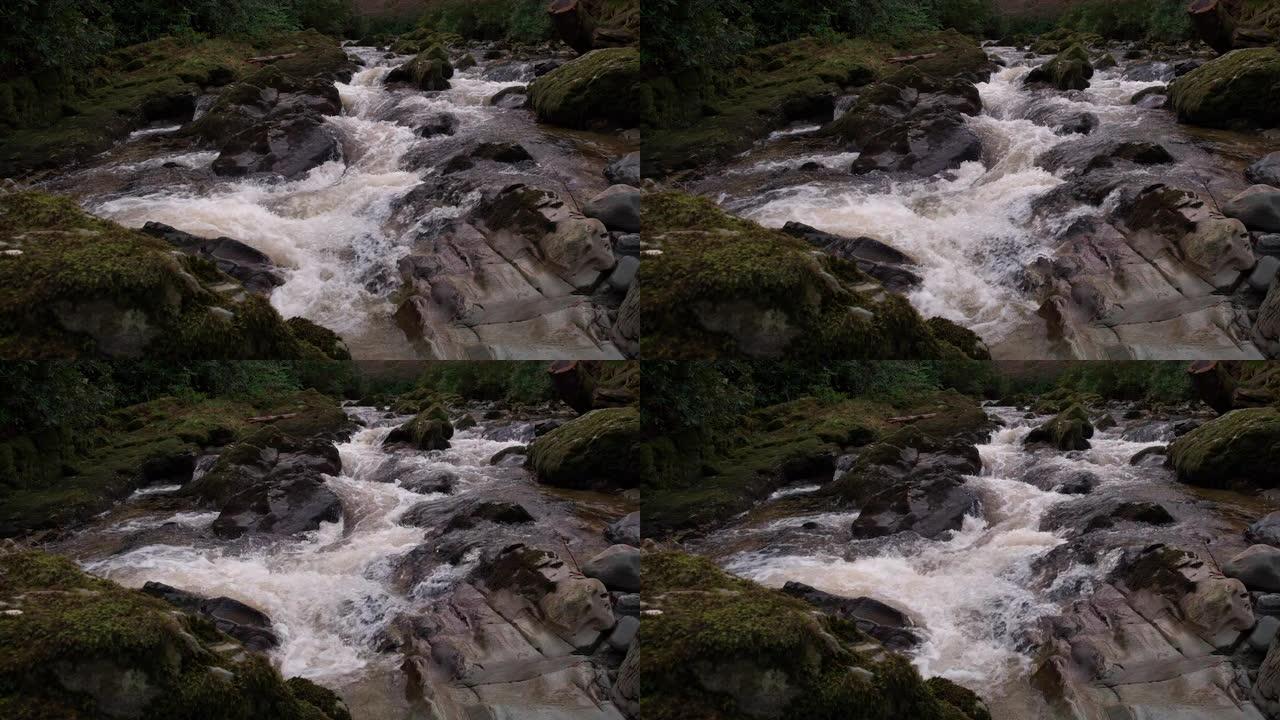 托利莫尔山溪的慢动作4k视频