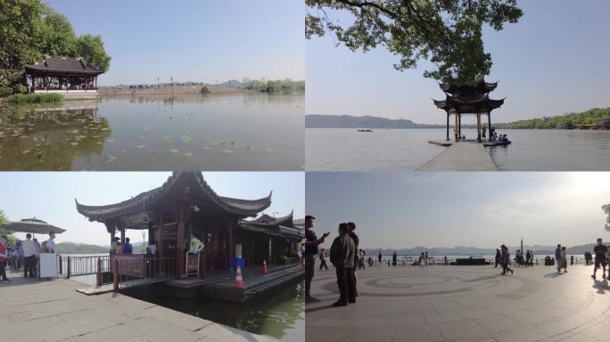 杭州西湖人流延时摄影