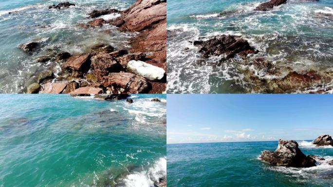 海浪、岩石和地平线