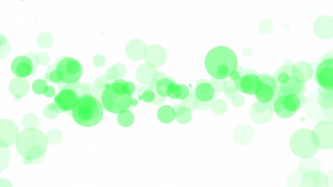 白色背景上的4k抽象绿色bokeh